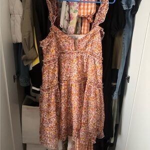 Patrons of Peace Floral Kids Dress - Pink and Yellow